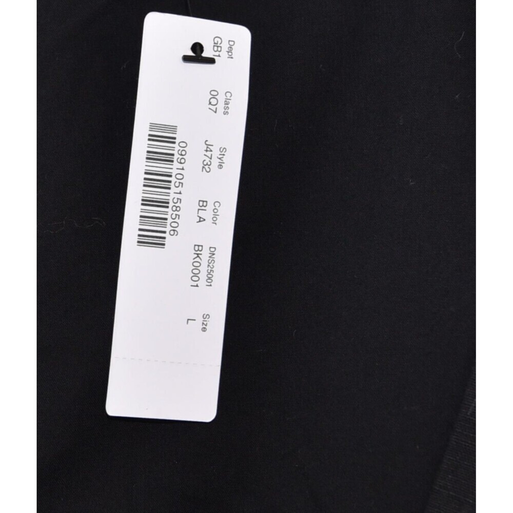NWT J. Crew Linen Cotton Wrap Dress Black Belted Sweet V Neck Sz L Minimalist - Picture 8 of 9